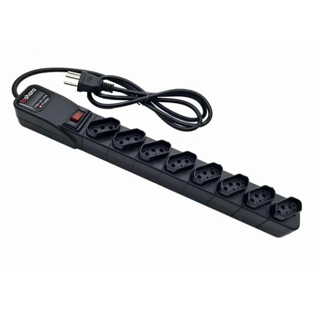 Detalhes de Filtro De Linha Ts Shara Protetor 8 Tomadas, Bivolt Preto