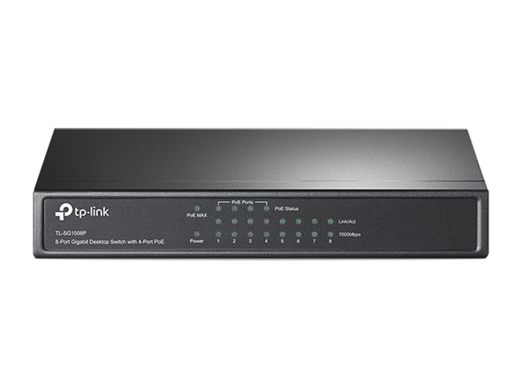 Detalhes de Switch 8 Portas Tp Link 10/100/1000 Gigabit 4 Porta Poe Mesa
