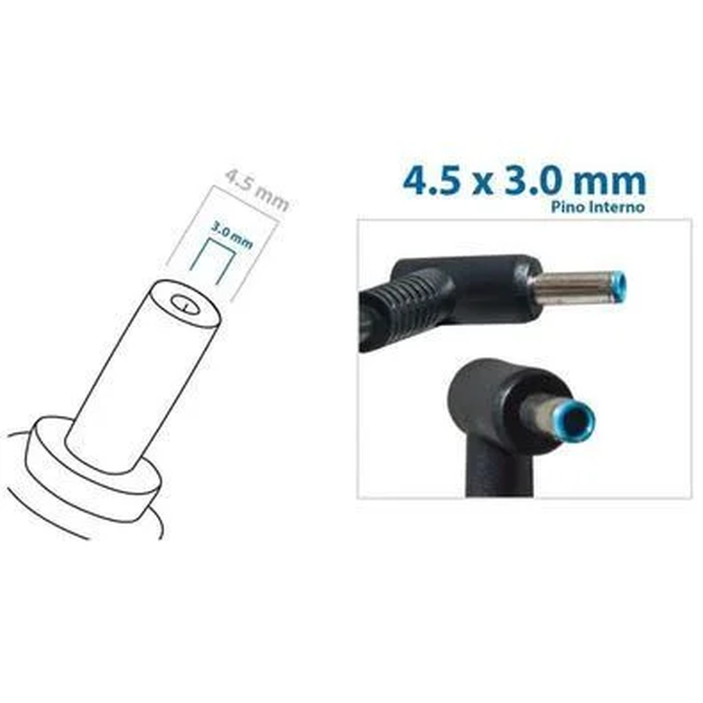 Detalhes de Fonte Compatível Para Dell 19.5V 3.34A Pino 4.5MM*3.0MM 65W
