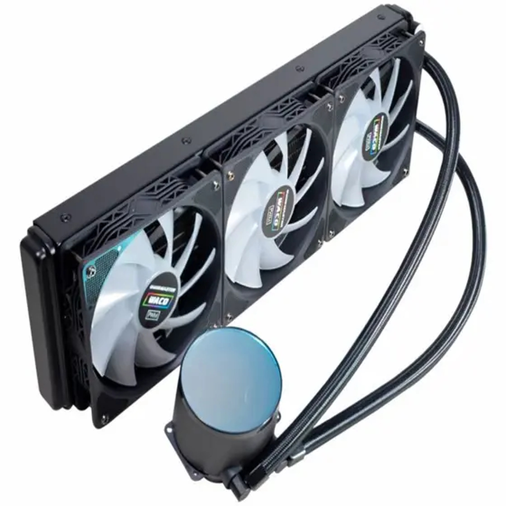 Detalhes de Water Cooler Waco K-mex 360mm INTEL/AMD Multicolor Preto