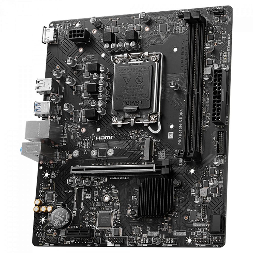 Detalhes de Placa Mãe MSI PRO H610M-S Chipset H610 Intel LGA 1700