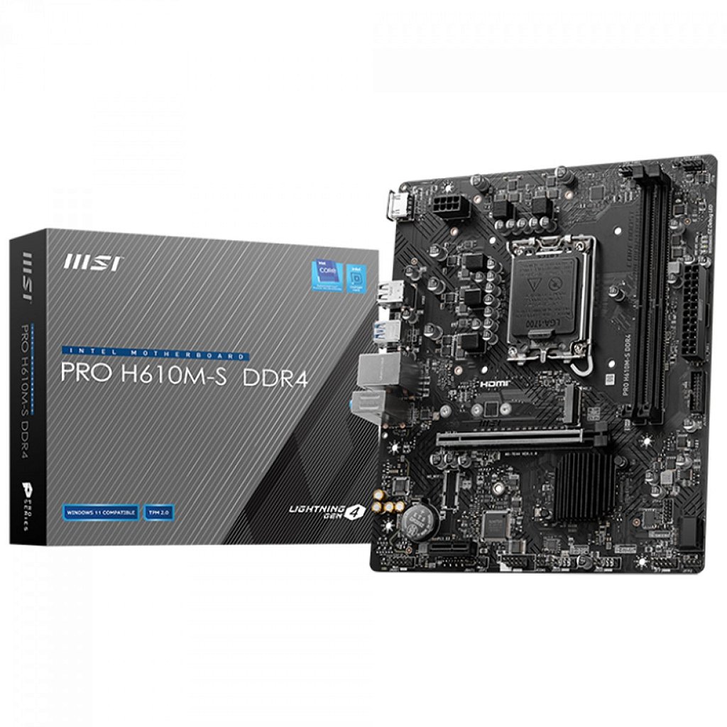 Placa Mãe MSI PRO H610M-S Chipset H610 Intel LGA 1700