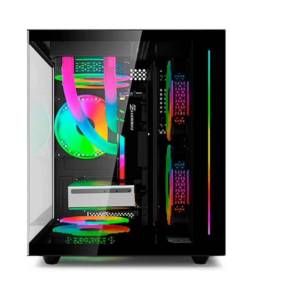 Detalhes de Gabinete Gamer C3Tech Gaming Aquarius M-ATX Vidro Temperado