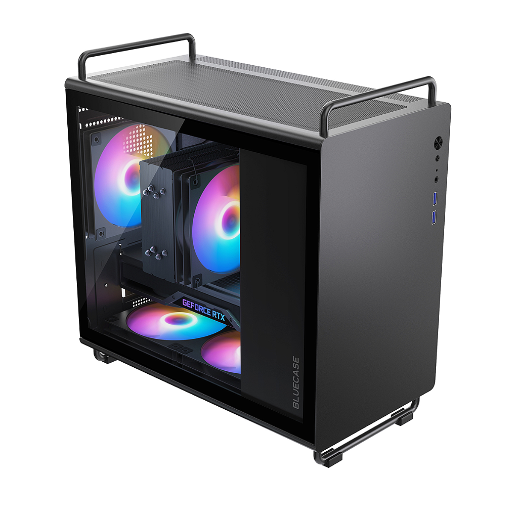 Detalhes de Gabinete Gamer BG-056 TINY PRO Preto Bluecase Vidro