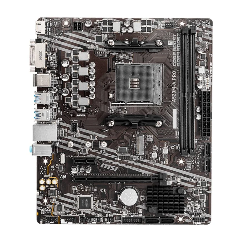 Detalhes de Placa Mãe MSI A520M-A PRO Chipset A520 AMD AM4 mATX DDR4