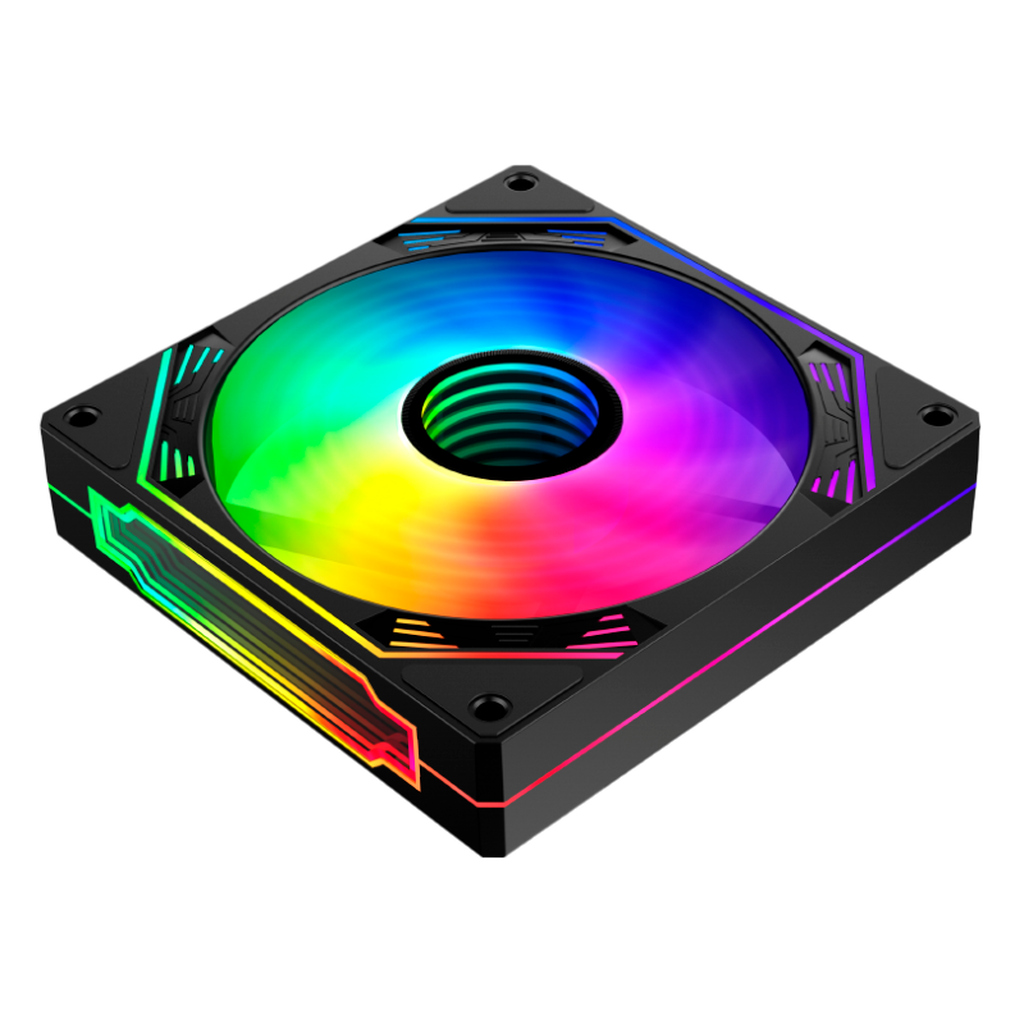 Detalhes de Cooler FAN Gamer Hayom Led RGB 120mm Preto - FC1396
