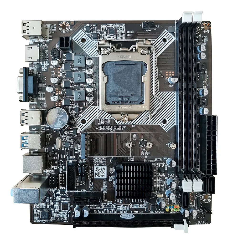 Detalhes de Placa Mãe BMBH81-G3HGU-M2 Rev 3.0 1150P Rede 10/100/1000 Tpm