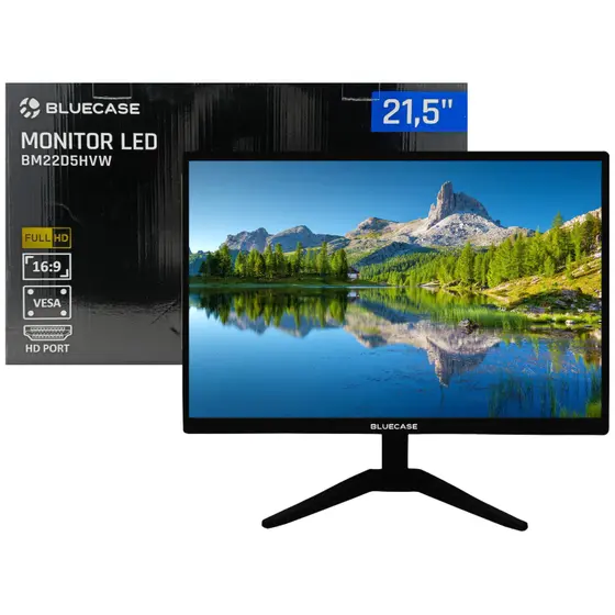 Monitor LED 21.5 Preto Bluecase BM22D5HVW Full HD 75hz