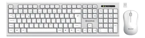 Detalhes de Kit Mouse E Teclado Sem Fio Hoopson Tpc-077ksb Branco