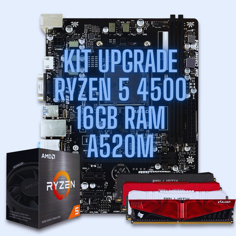 Kit upgrade Gamer AMD Ryzen 5 4500 A520 A PRO DDR4 16GB