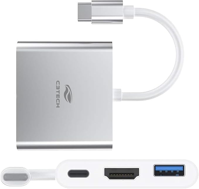 Detalhes de Hub USB-c 3.0 C3Tech HU-D10SI Com 3 Portas de saida USB 3.0