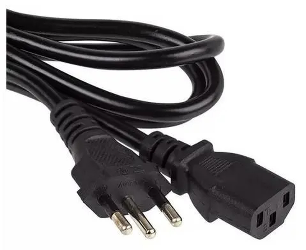 Detalhes de Cabo De Força Energia Tripolar Pc Gamer Padrão Brasil 2m