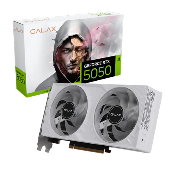 Placa Video Galax GeForce RTX 5050 Click OC White 8GB GDDR6