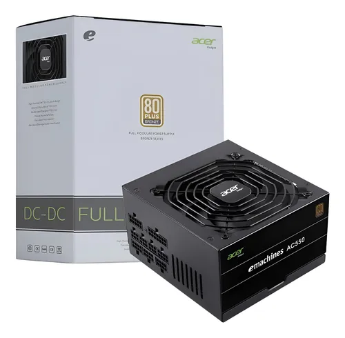 Fonte Acer 550w Ac550 80 Plus Bronze Full Modular ATX Preto