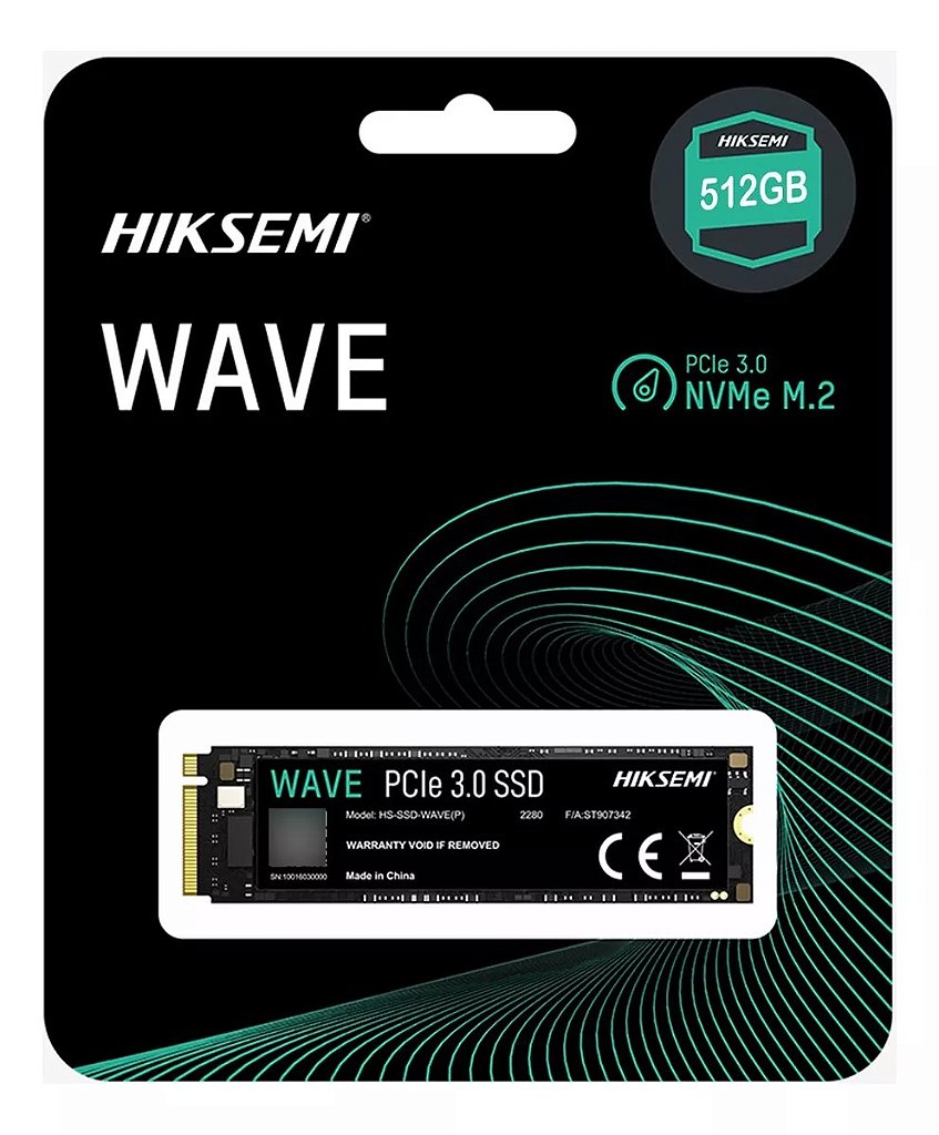 Detalhes de SSD Hiksemi Wave 512Gb PCIE Leitura 2280Mb Gravacao 1800Mb