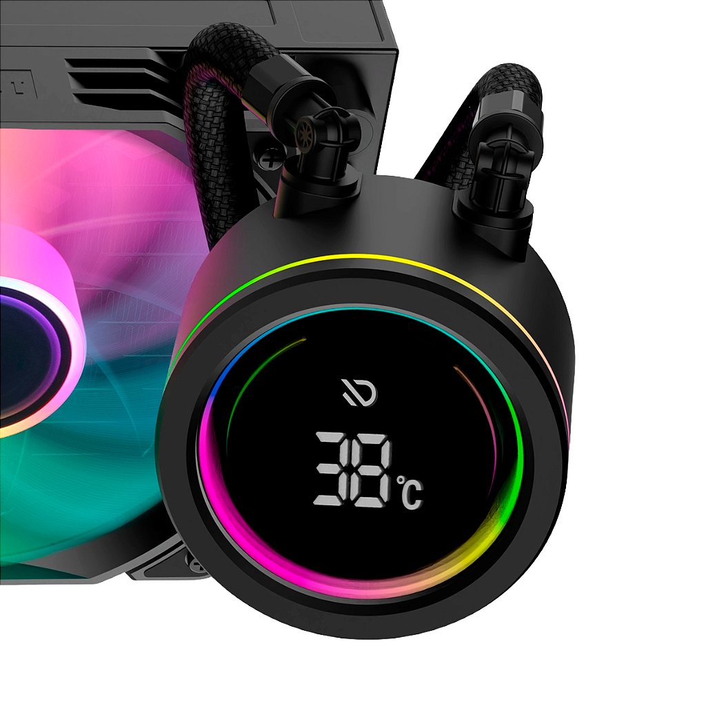 Detalhes de Water Cooler Gamer Vision Display Dxwc 240 Vision Duex
