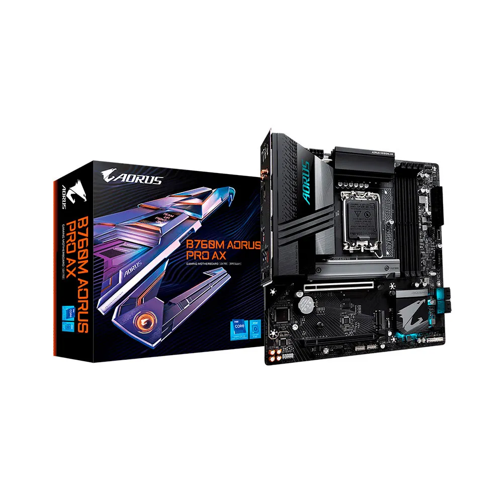 Placa Mãe Gigabyte B760M Aorus Pro AX LGA 1700 DDR5 ATX