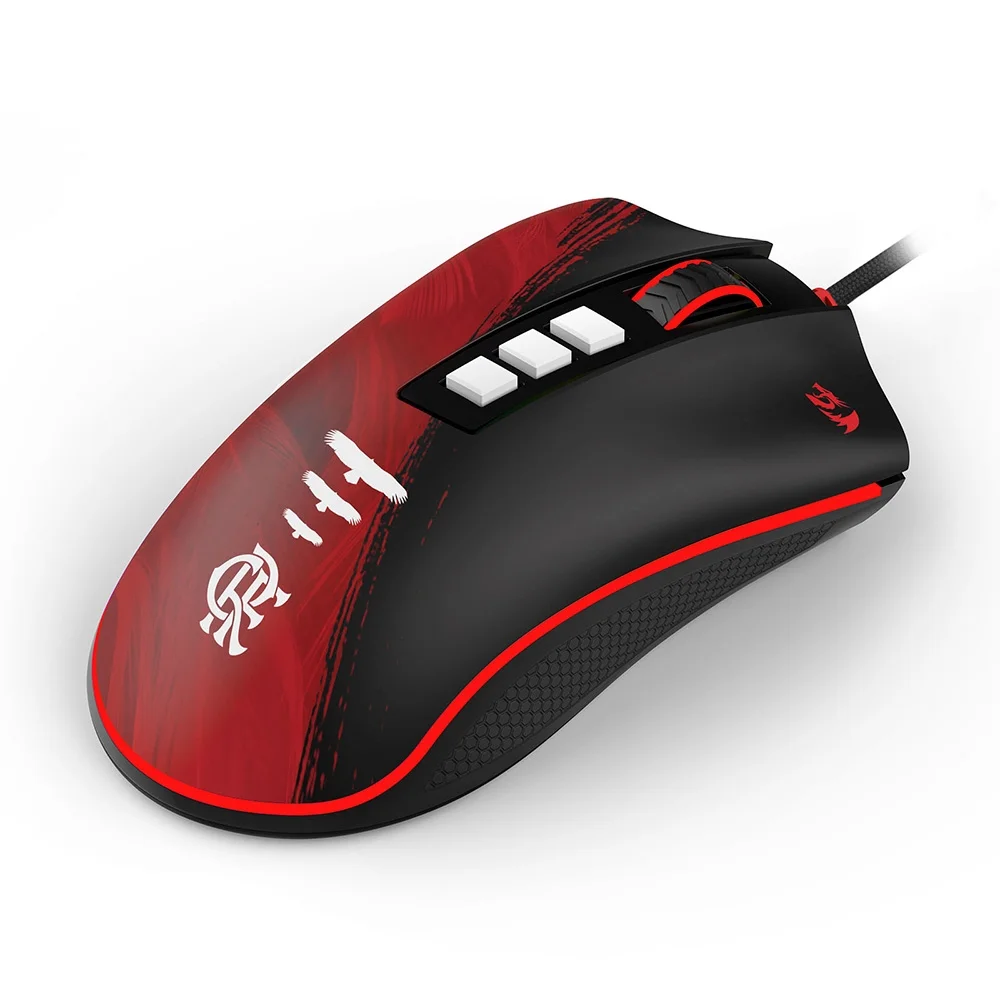 Detalhes de Mouse Gamer Redragon Flamengo Attack FL711 - 12400 DPI
