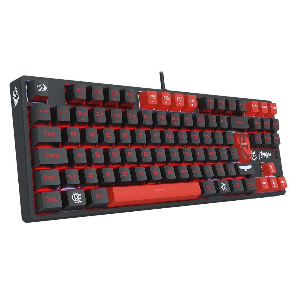 Detalhes de Teclado Mecanico Redragon Gamer Flamengo Nation  - FL576