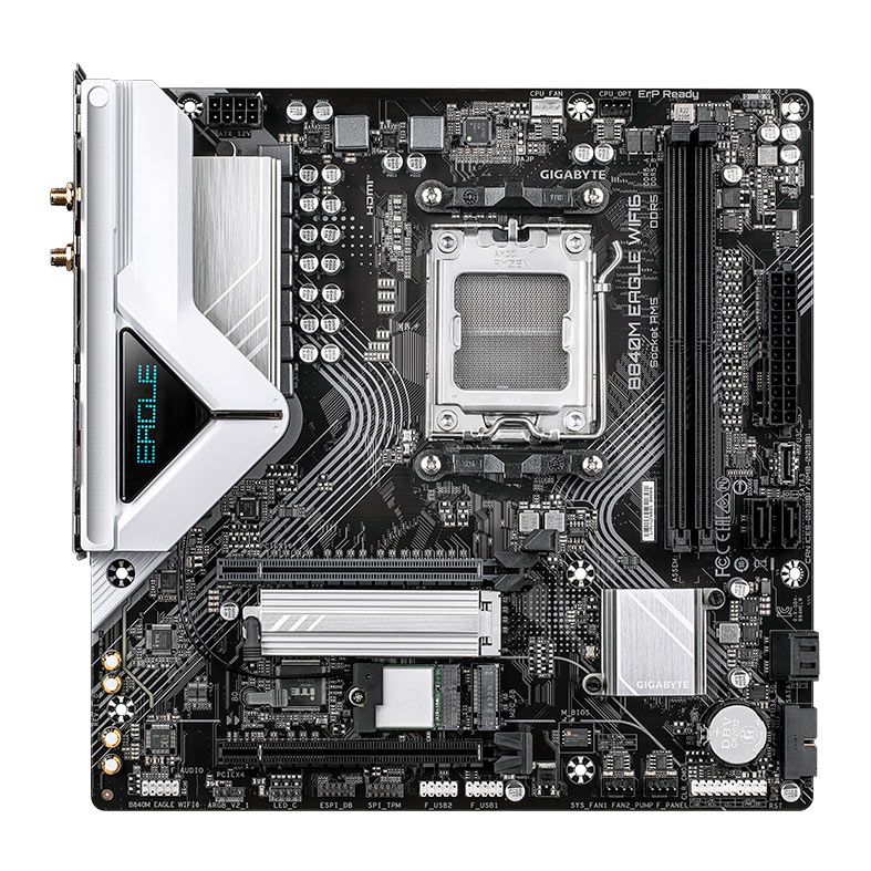 Detalhes de Placa Mae Gigabyte B840M Eagle WIFI6 DDR5 AM5 M-ATX AMD B840