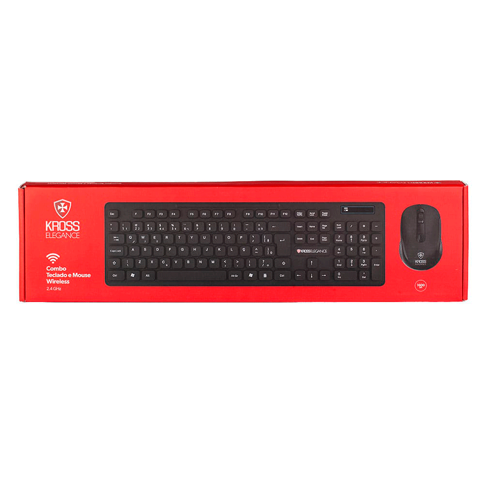 Combo Teclado E Mouse Office sem Fio Ke-km558 Kross Elegance