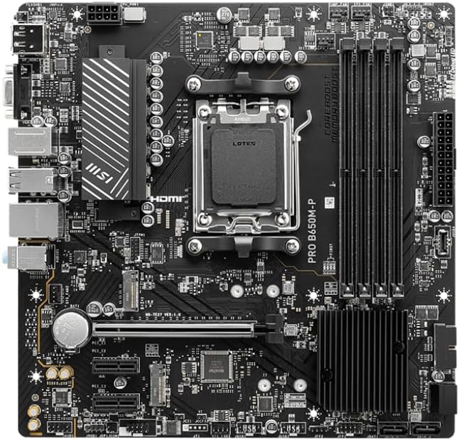 Detalhes de Placa Mãe MSI Pro B650M-P AMD AM5 M-ATX DDR5 M.2 HDMI