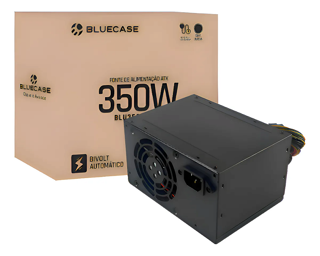 Fonte de Alimentação ATX 350W PS/2 BLU350-ATPS3 Cor Preta