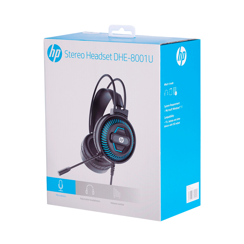 Headset Gamer HP Conexão Única Em Usb - Dhe-8001U Preto