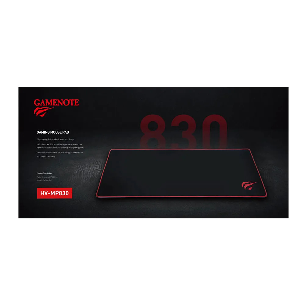 Detalhes de Mousepad Gamer Havit Control, Extra Grande - HV-MP830 Preto