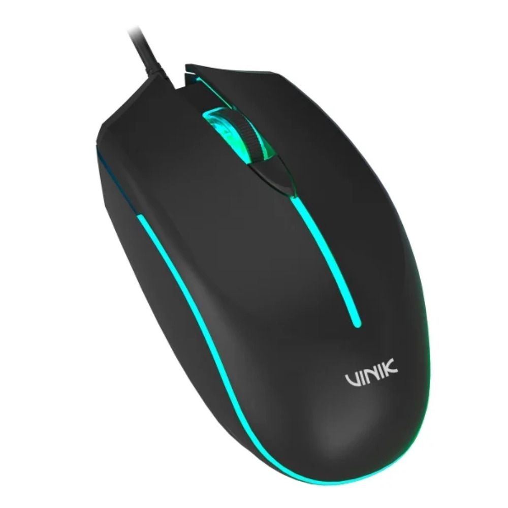Detalhes de Mouse Gamer Confortavel Vinik Skill 1200DPI RGB C/ Fio Preto