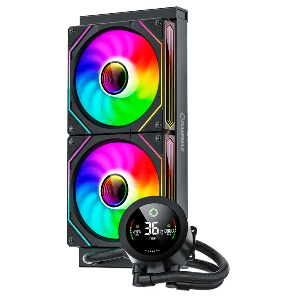 Detalhes de Water Cooler Gamemax Iceburg 240N2 Black ARGB ICEBURG240N2BK