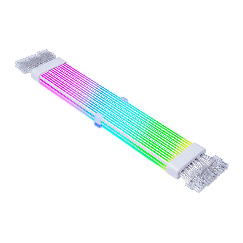 Cabo Extensor Sleeved Acegeek AC38 ARGB Branco AG-AC38-WH