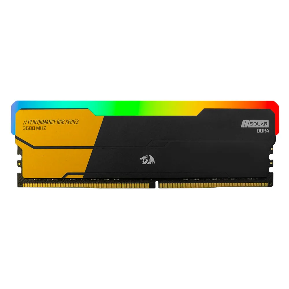 Detalhes de Memória Redragon Solar RGB DDR4 8GB 3600mhz GM-805 Gamer