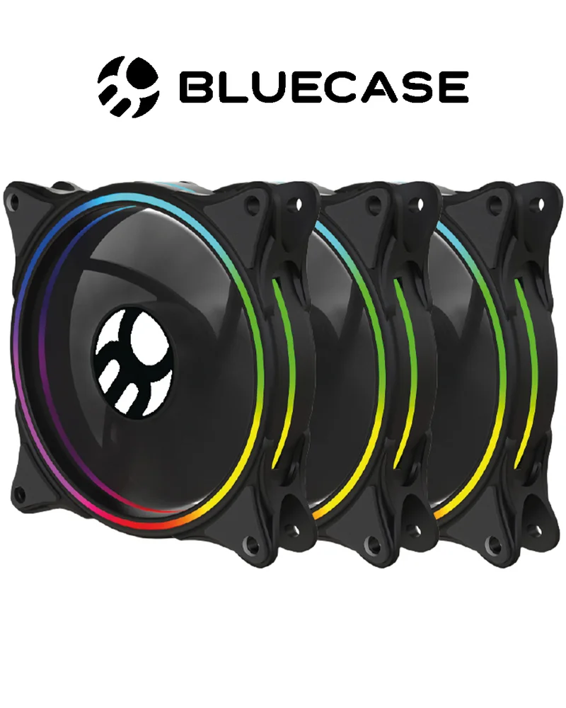 Detalhes de Kit 3 Fans Cooler Led Argb 120mm C/ Controladora Cor Preto