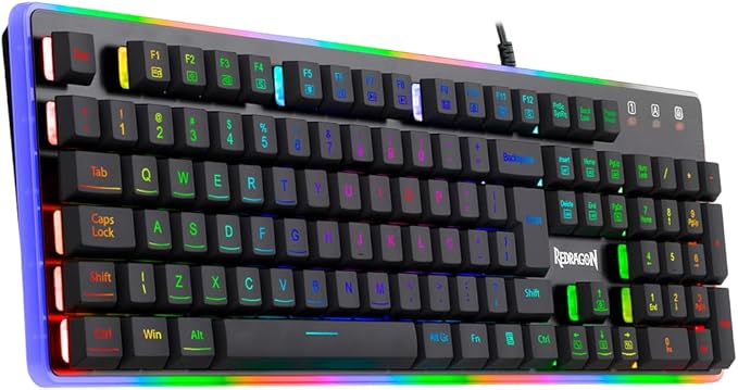 Detalhes de Teclado Gamer Membrana Redragon Dyaus 2 ABNT2 K509RGB Preto