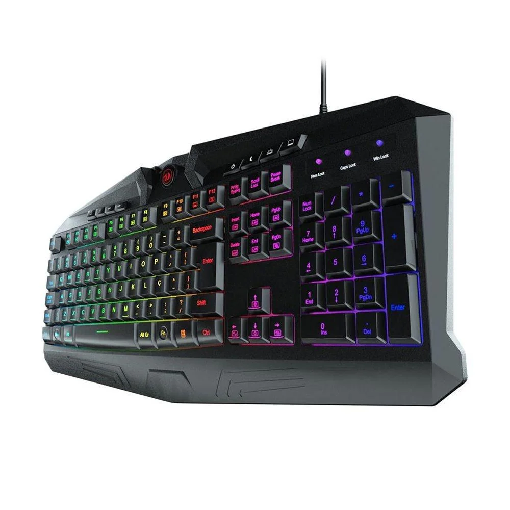 Detalhes de Teclado Gamer Redragon Harpe 2 RGB ABNT2 K503RGB - Cor Preta
