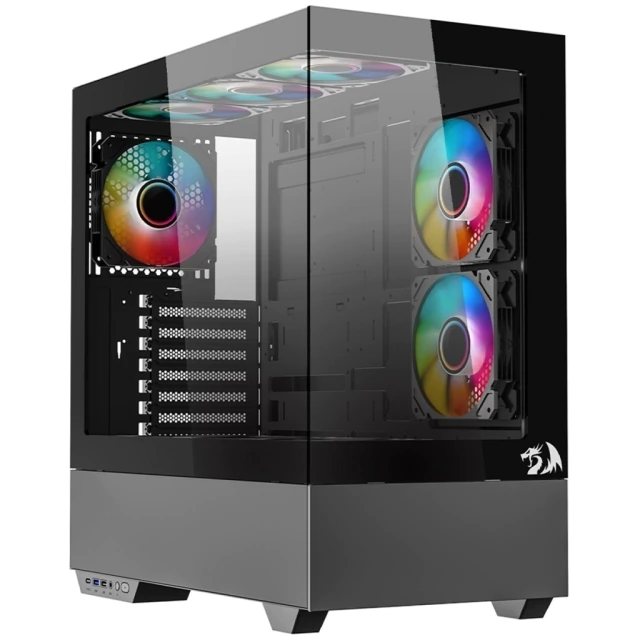 Gabinete Redragon Reflect PRO Preto Mid Tower (CA-607B)