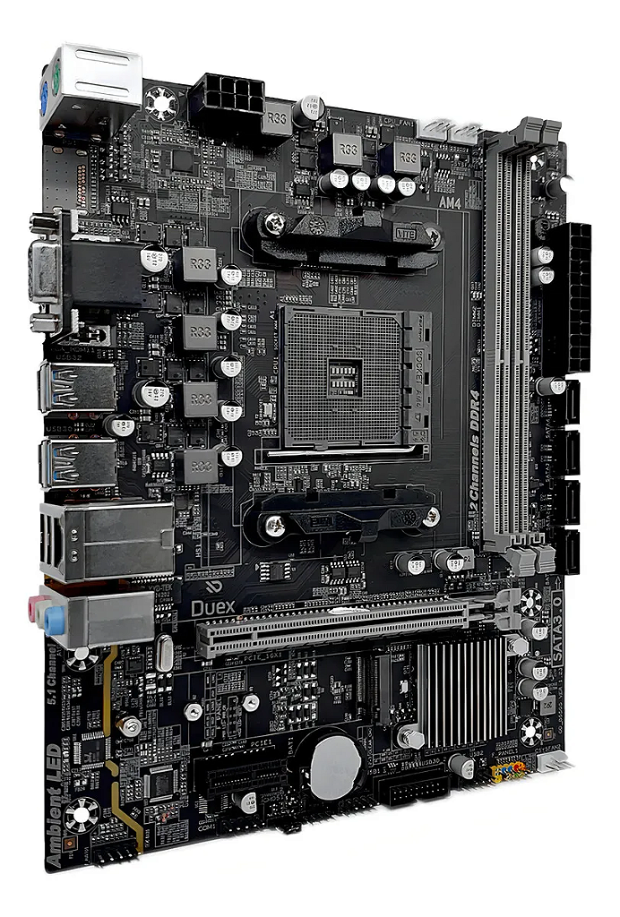 Detalhes de Placa Mãe Duex Dx A520zg Chipset A520 Amd Am4 Matx Cor Preto