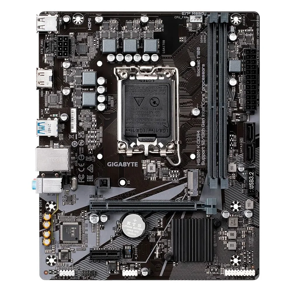 Detalhes de Placa Mãe Gigabyte H610M K DDR4 Intel LGA 1700 Micro ATX M.2