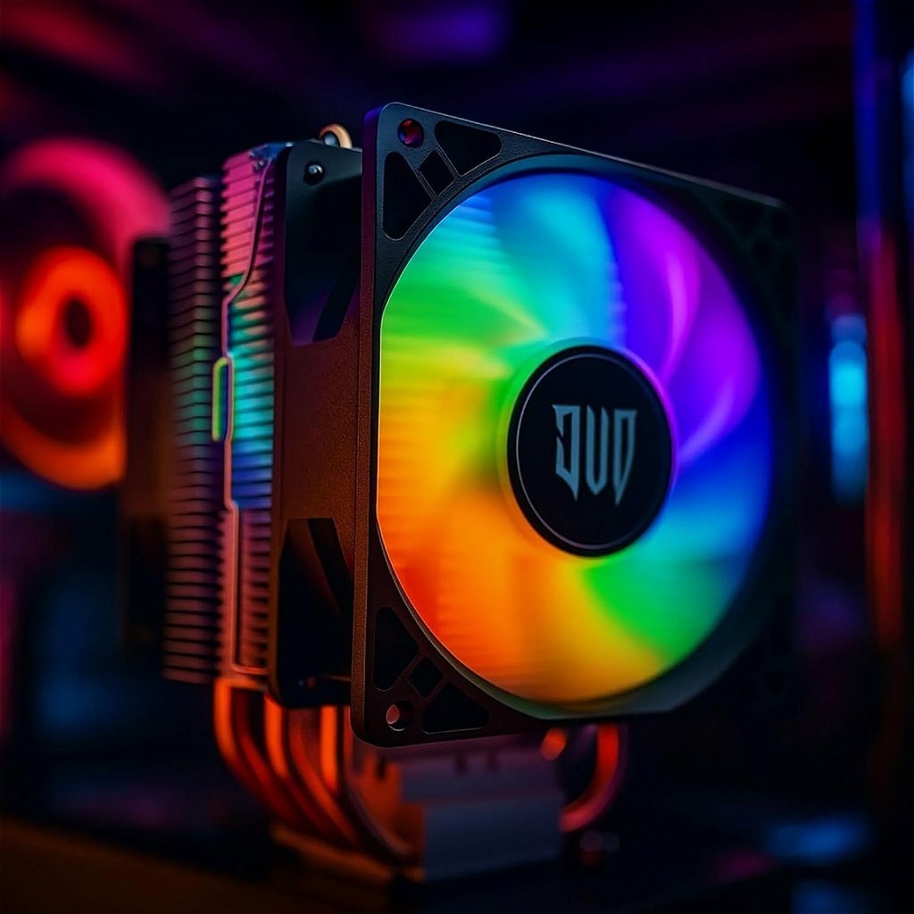 Cooler Processador AMD / Intel Duplo com Led RGB G-VR304