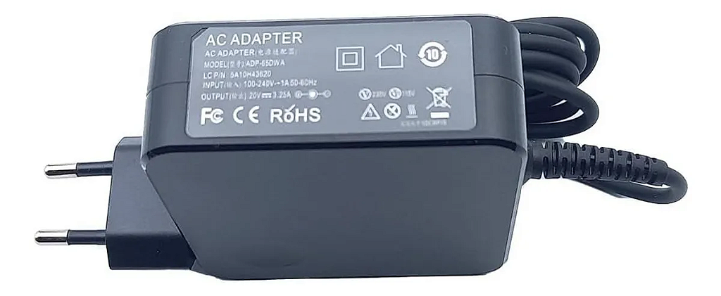 Detalhes de Fonte 20v 3.25A 65W Compativel Com Notebook Lenovo Pino Fino
