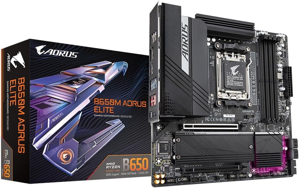 Placa Mãe Gigabyte B650M Aorus Elite DDR5 AMD mATX AM5