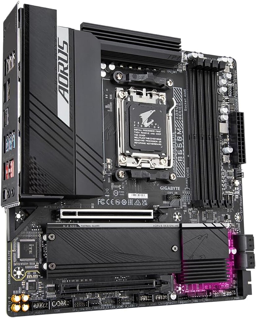 Detalhes de Placa Mãe Gigabyte B650M Aorus Elite DDR5 AMD mATX AM5