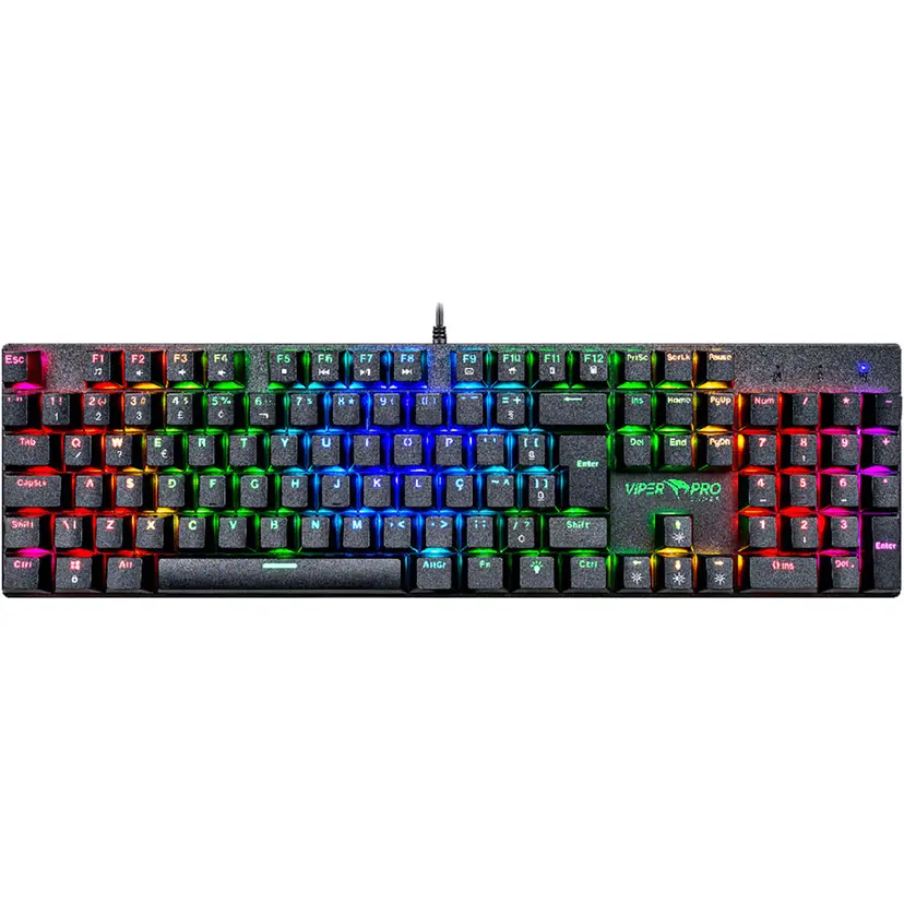 Teclado Gamer Viper Pro Mamba Mecânico Red Switch RGB Bivolt