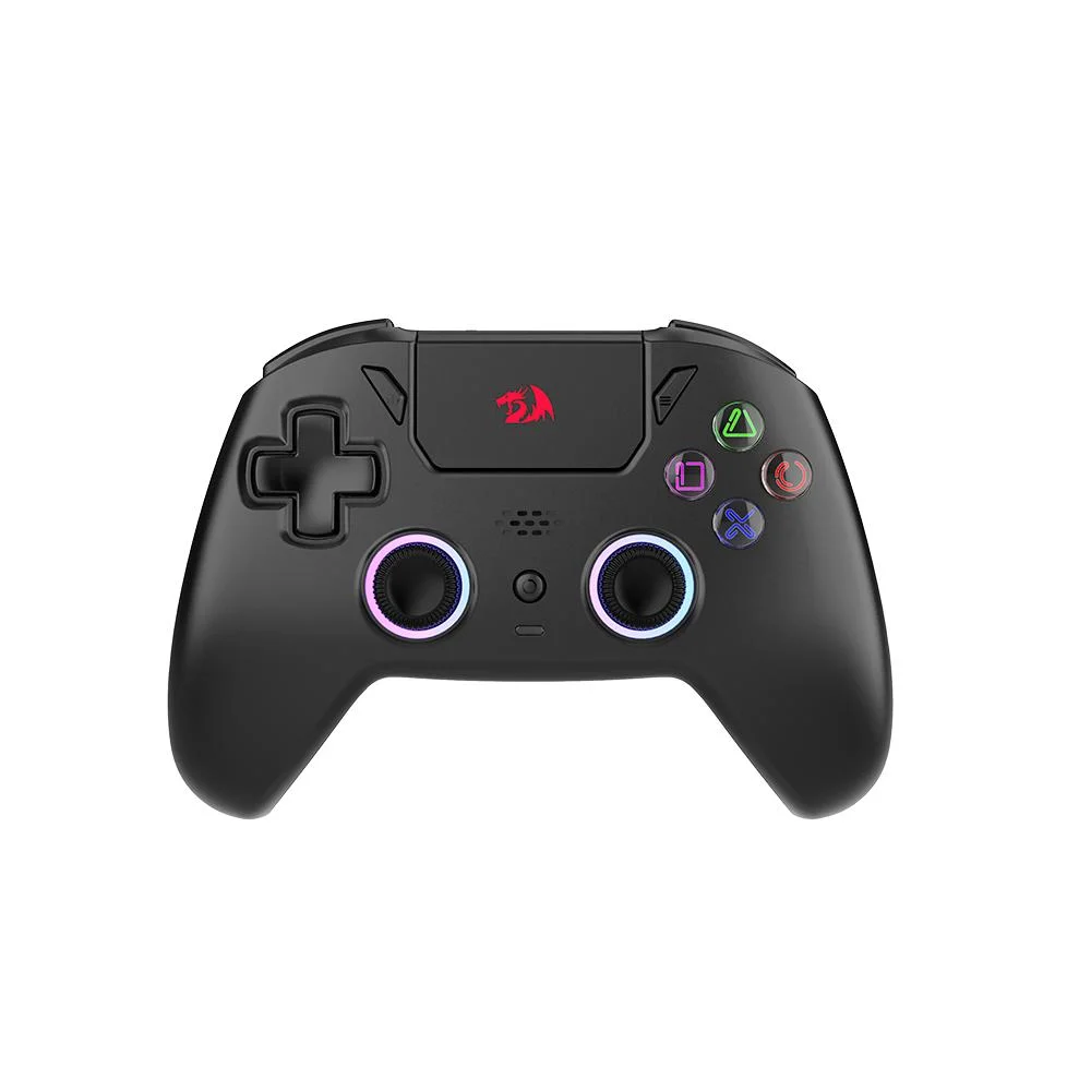 Controle Gamer Redragon Darkflame Preto Com LEDs G820 Preto
