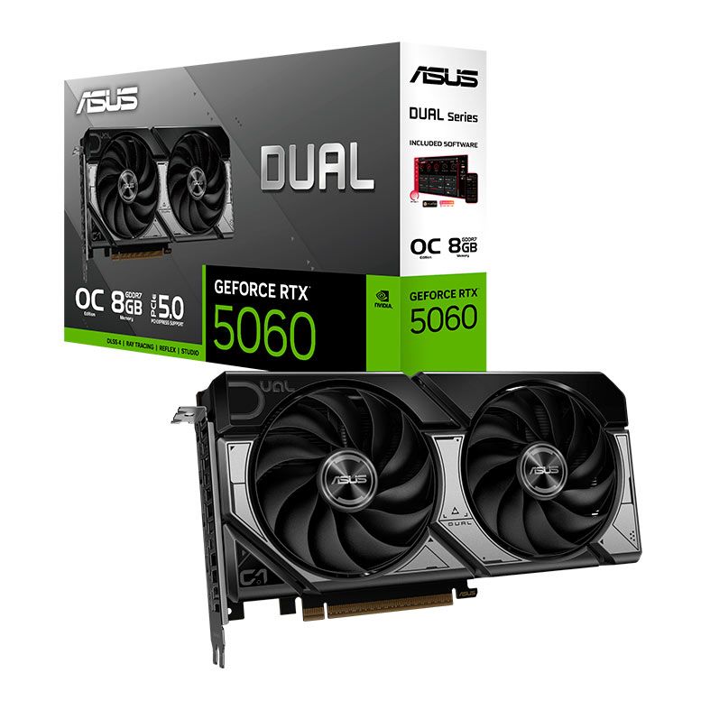 Placa Video Asus Geforce RTX 5060 Dual 2X 8GB 90YV0N13M0NA00