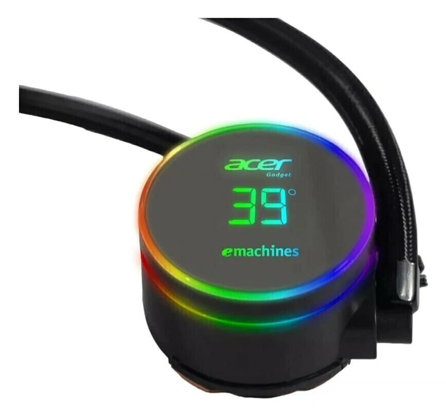 Detalhes de Water Cooler Acer AC240N Preto ARGB 240mm LCD de Temperatura