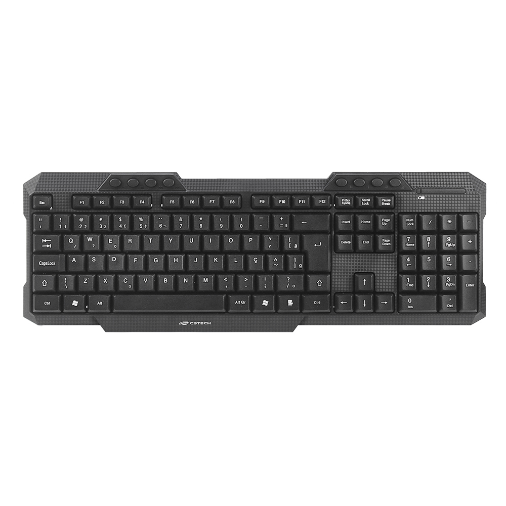 Detalhes de Kit C3Tech com Teclado ABNT 2 e Mouse Wireless USB K-W10BK