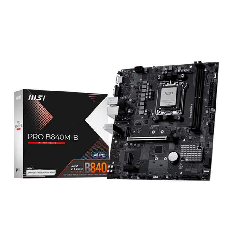 Placa Mae MSI Pro B840M-B DDR5 AM5 M-ATX B840 PRO-B840M-B