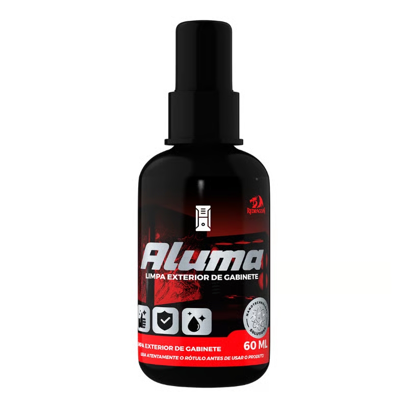 Detalhes de Solução para Limpeza de Gabinetes Redragon Aluma Nano 60ml